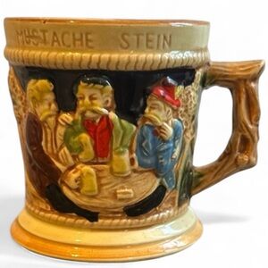 Vintage Mustache Stein Mug - Colorful Tavern Scene - LEGO Japan  VINTAGE